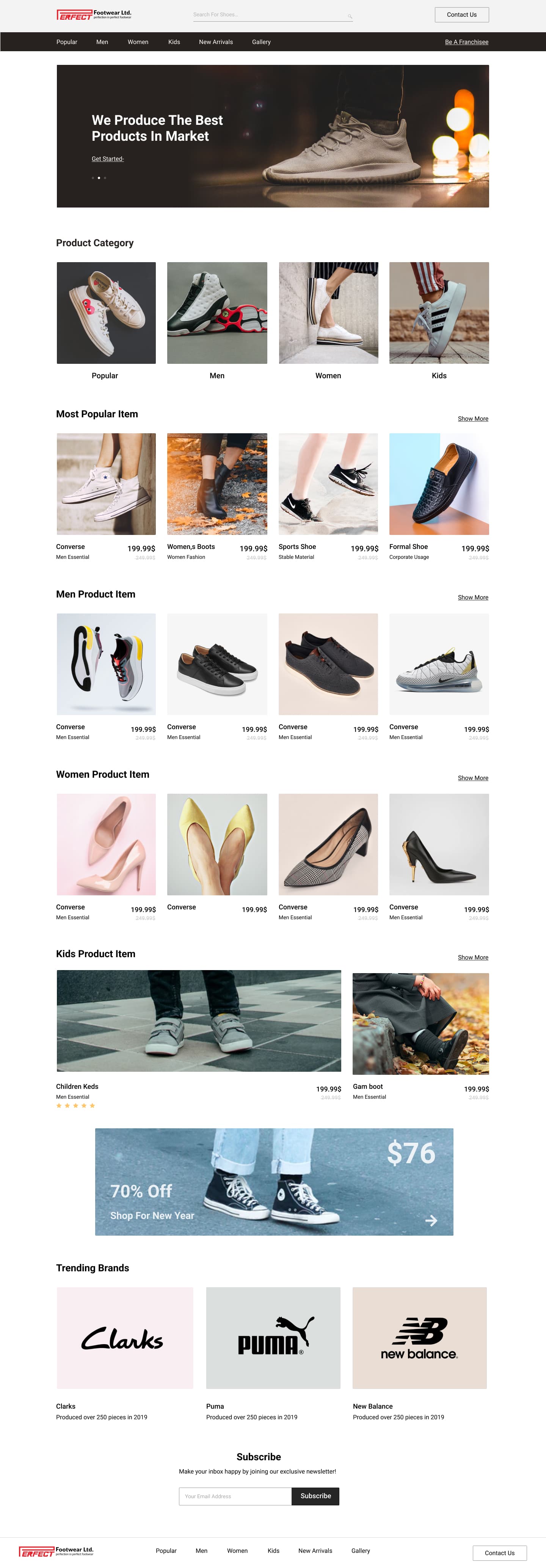 Footwear Website